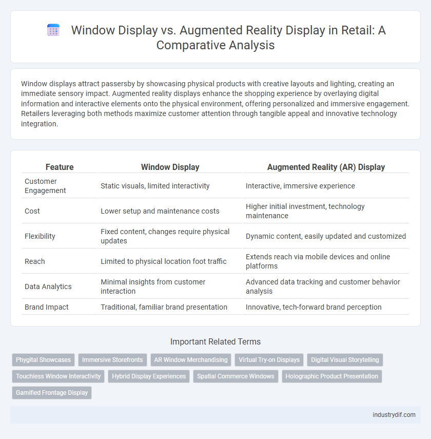 Window Display vs. Augmented Reality Display in Retail: A Comparative Analysis