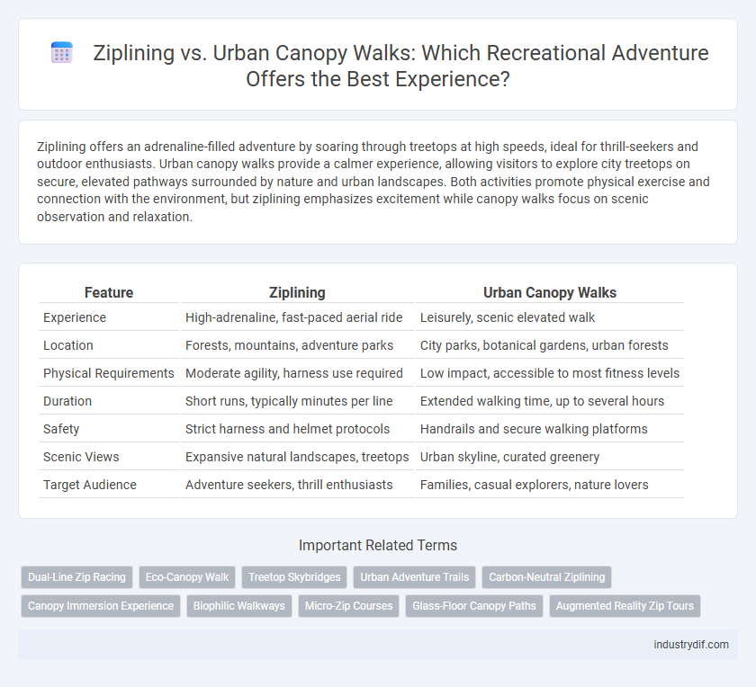 Ziplining vs. Urban Canopy Walks: Which Recreational Adventure Offers the Best Experience?
