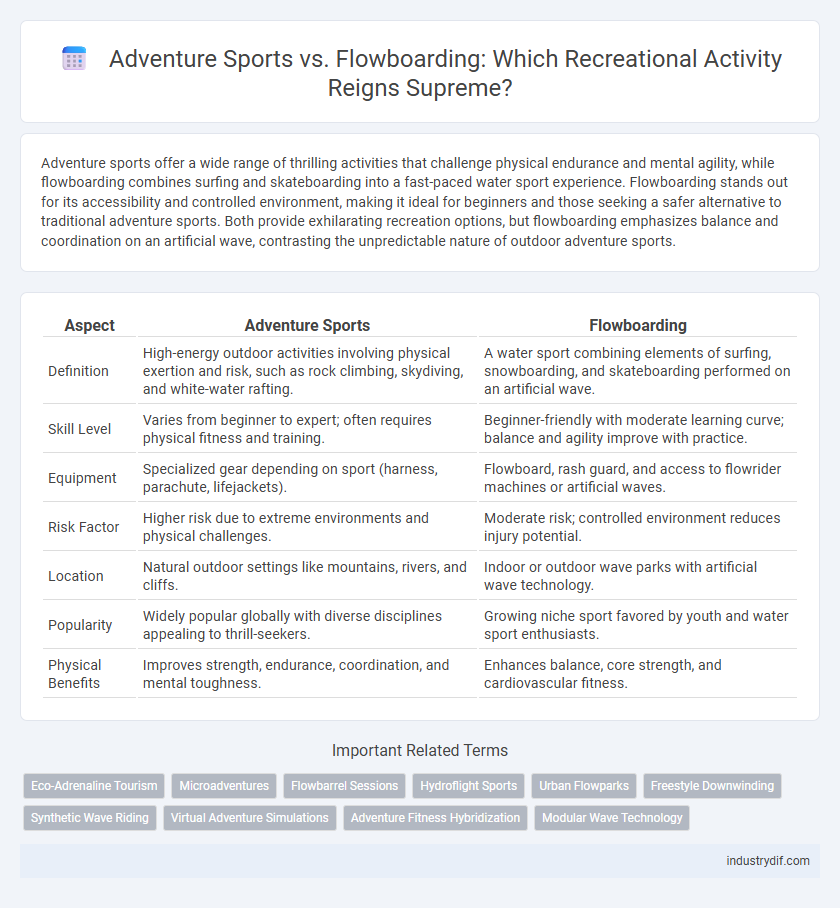 Adventure Sports vs. Flowboarding: Which Recreational Activity Reigns Supreme?