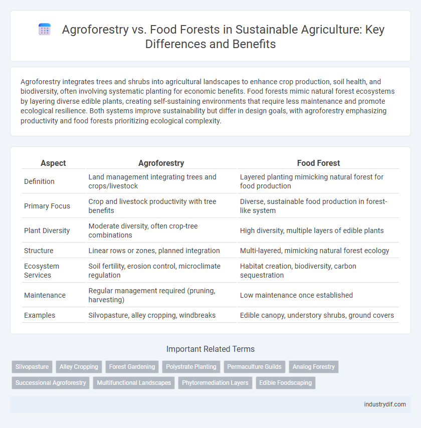 Agroforestry vs. Food Forests in Sustainable Agriculture: Key Differences and Benefits