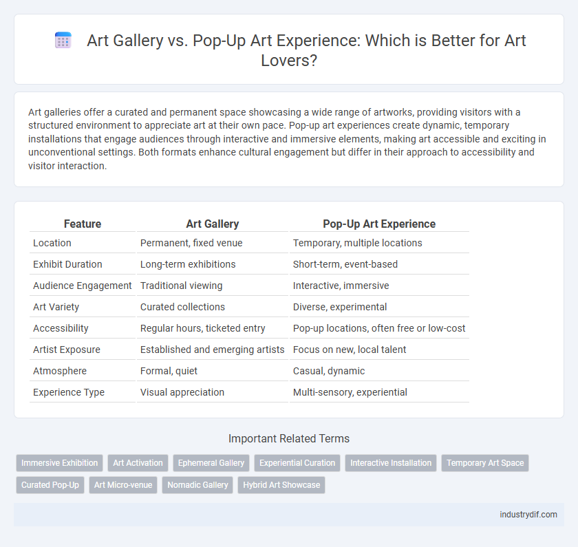 Art Gallery vs. Pop-Up Art Experience: Which is Better for Art Lovers?