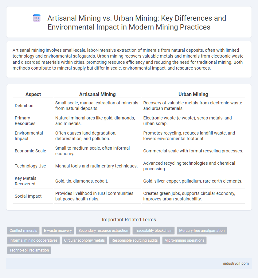 Artisanal Mining vs. Urban Mining: Key Differences and Environmental Impact in Modern Mining Practices