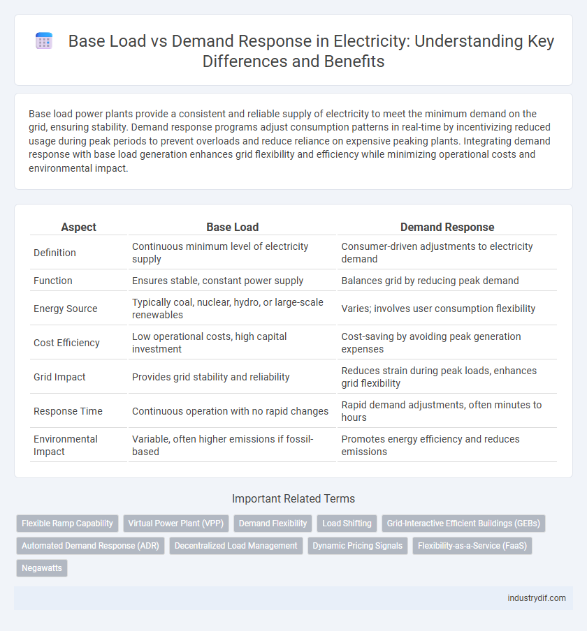 Base Load vs Demand Response in Electricity: Understanding Key Differences and Benefits