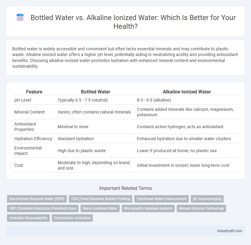 Bottled Water vs. Alkaline Ionized Water: Which Is Better for Your Health?