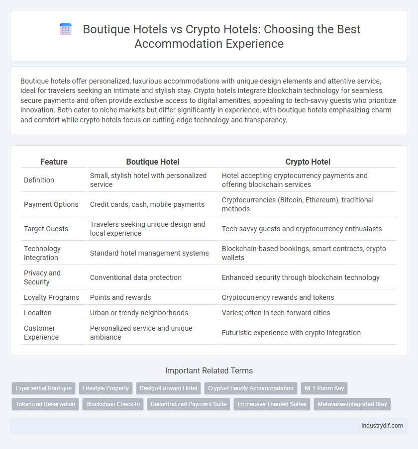 Boutique Hotels vs Crypto Hotels: Choosing the Best Accommodation Experience
