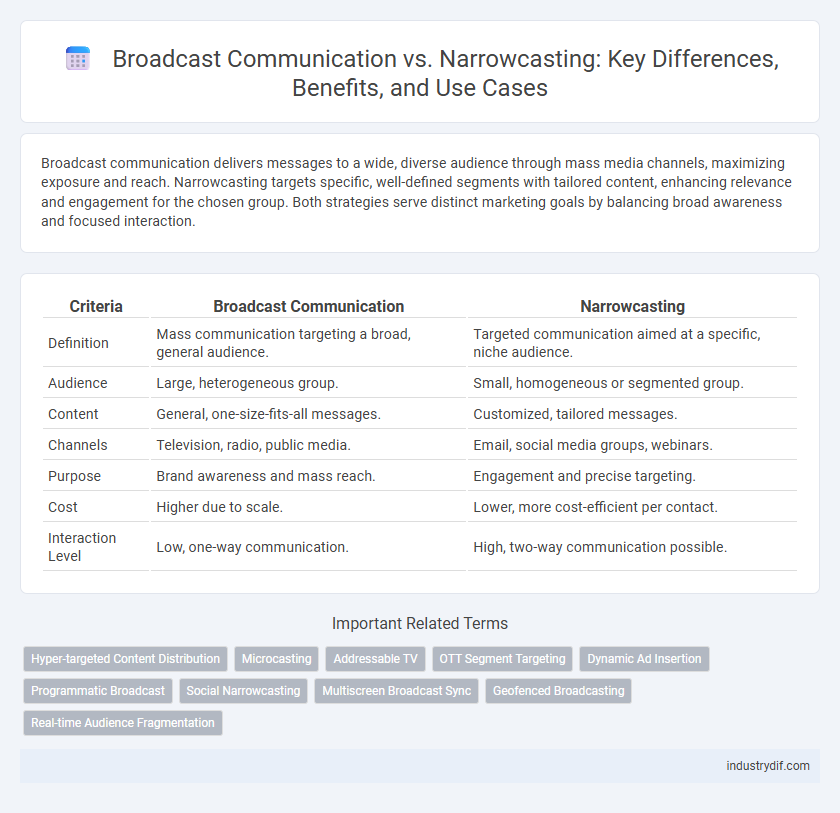 Broadcast Communication vs. Narrowcasting: Key Differences, Benefits, and Use Cases