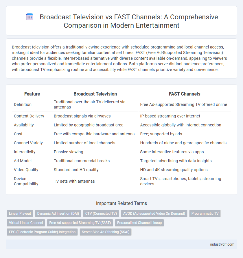 Broadcast Television vs FAST Channels: A Comprehensive Comparison in Modern Entertainment