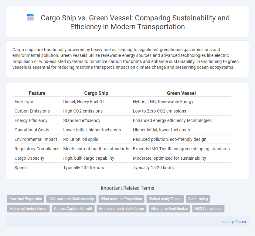 Cargo Ship vs. Green Vessel: Comparing Sustainability and Efficiency in Modern Transportation