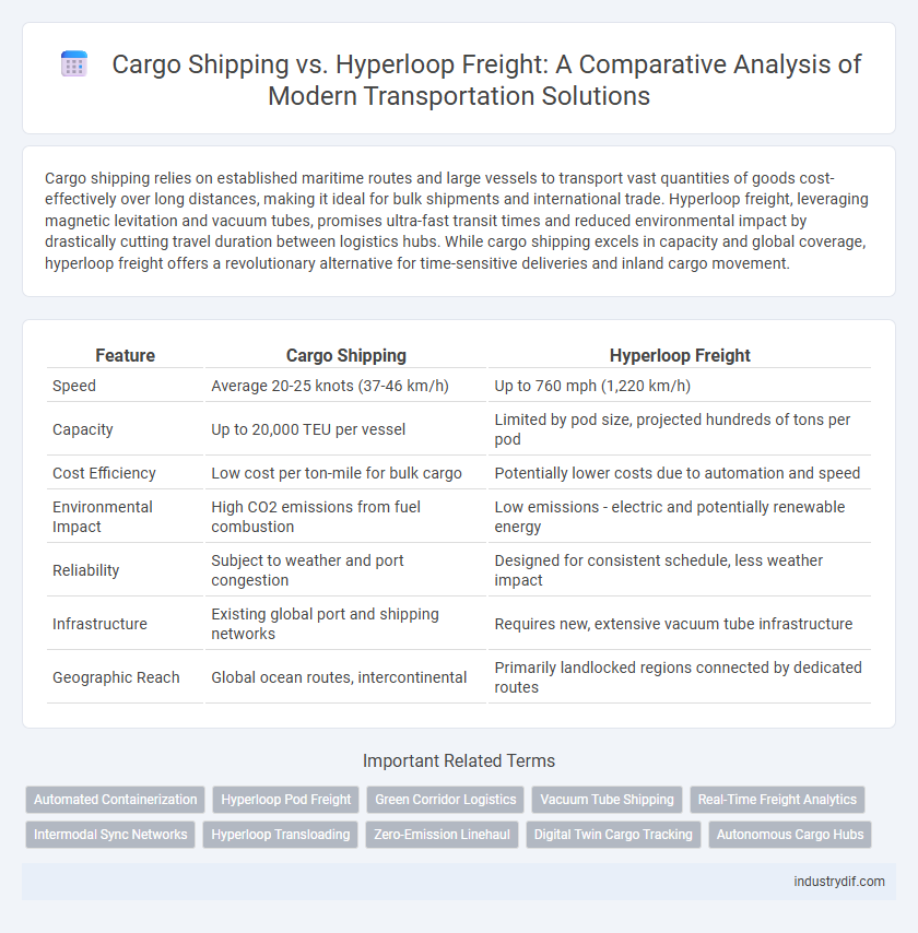 Cargo Shipping vs. Hyperloop Freight: A Comparative Analysis of Modern Transportation Solutions