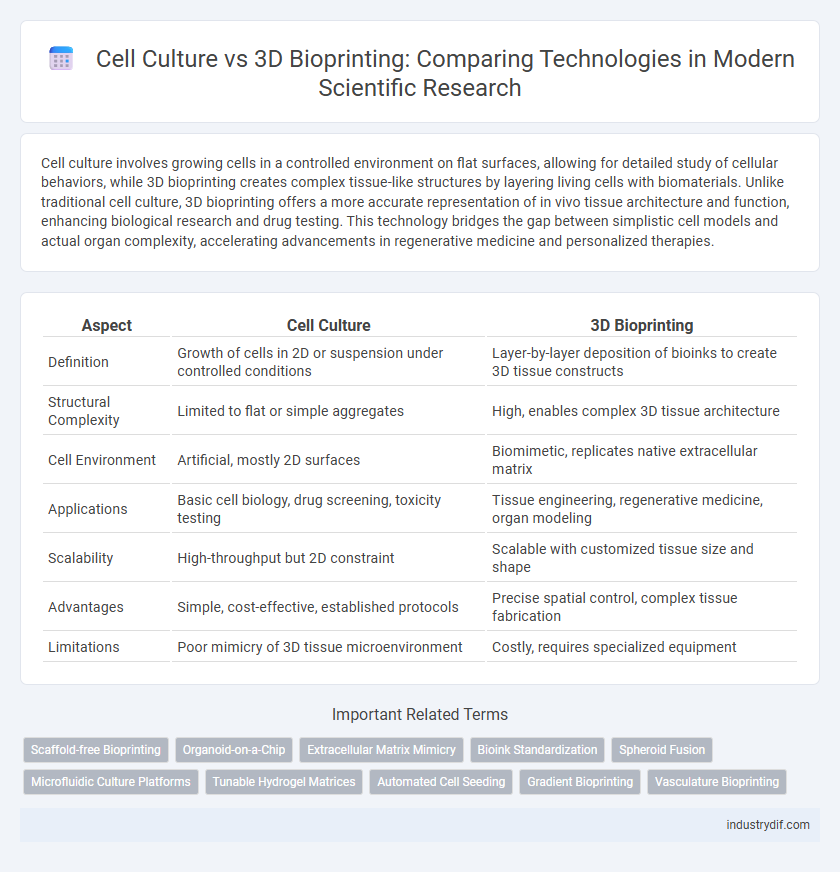 Cell Culture vs 3D Bioprinting: Comparing Technologies in Modern Scientific Research