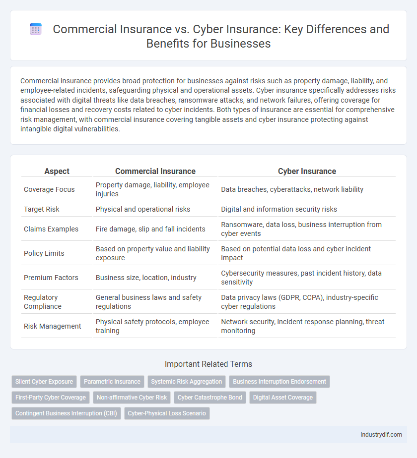 Commercial Insurance vs. Cyber Insurance: Key Differences and Benefits for Businesses