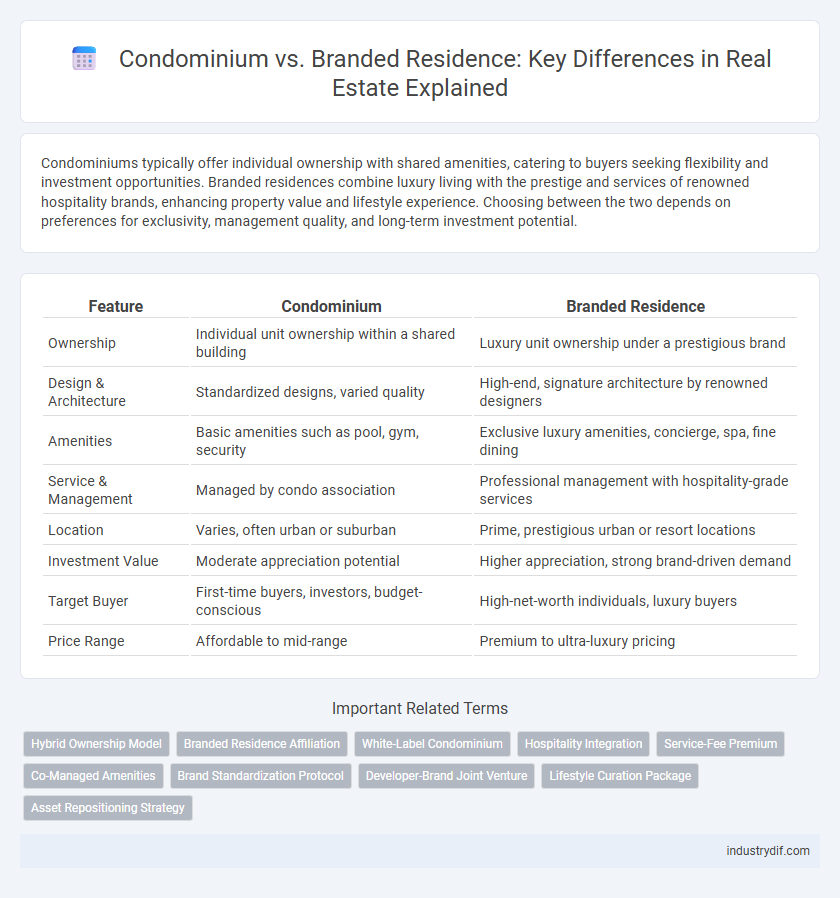 Condominium vs. Branded Residence: Key Differences in Real Estate Explained
