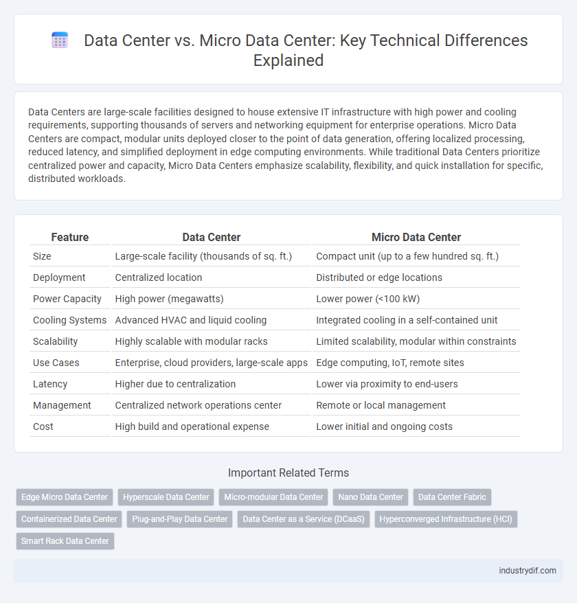 Data Center vs. Micro Data Center: Key Technical Differences Explained