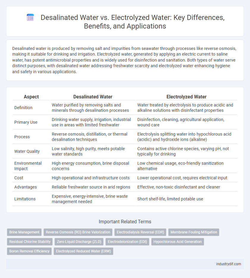 Desalinated Water vs. Electrolyzed Water: Key Differences, Benefits, and Applications