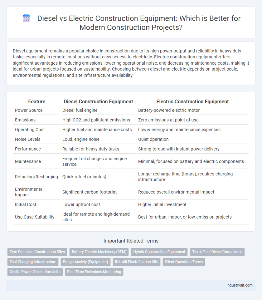 Diesel vs Electric Construction Equipment: Which is Better for Modern Construction Projects?