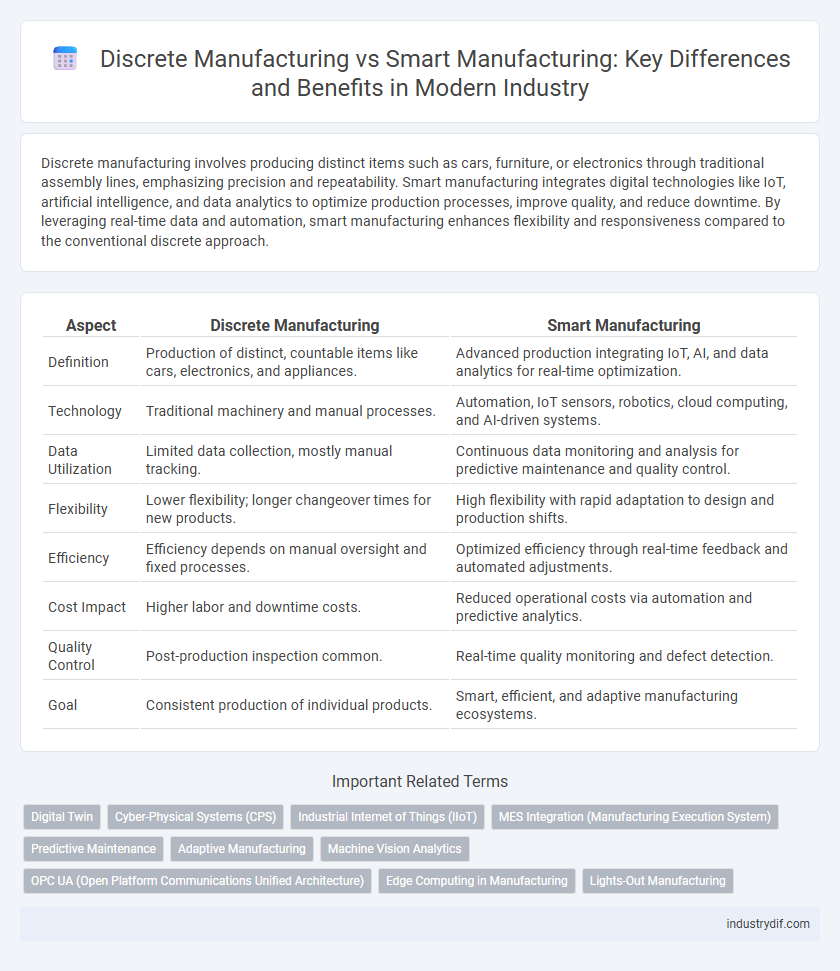 Discrete Manufacturing vs Smart Manufacturing: Key Differences and Benefits in Modern Industry
