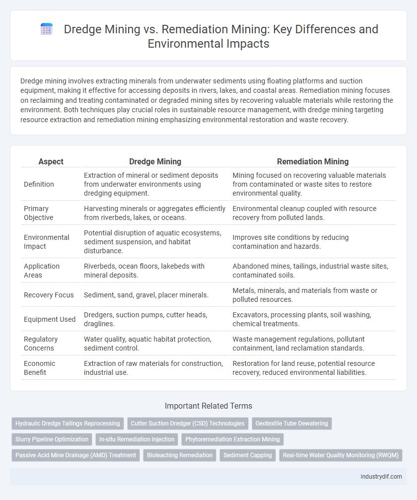 Dredge Mining vs. Remediation Mining: Key Differences and Environmental Impacts