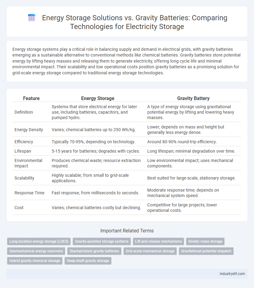 Energy Storage Solutions vs. Gravity Batteries: Comparing Technologies for Electricity Storage
