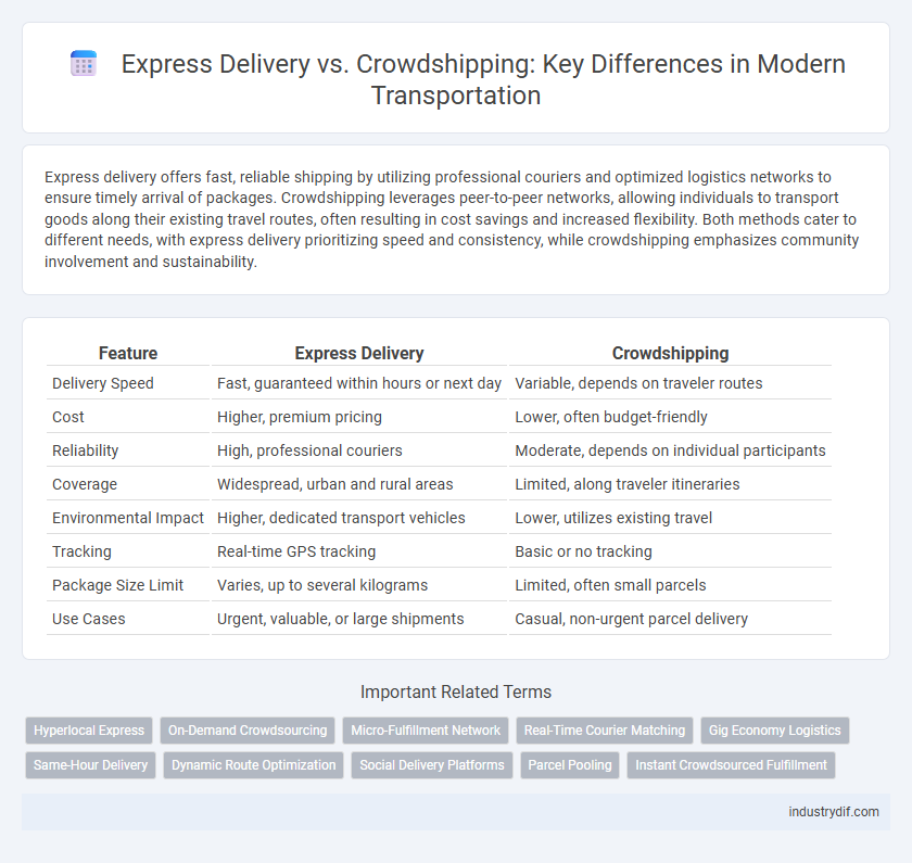 Express Delivery vs. Crowdshipping: Key Differences in Modern Transportation