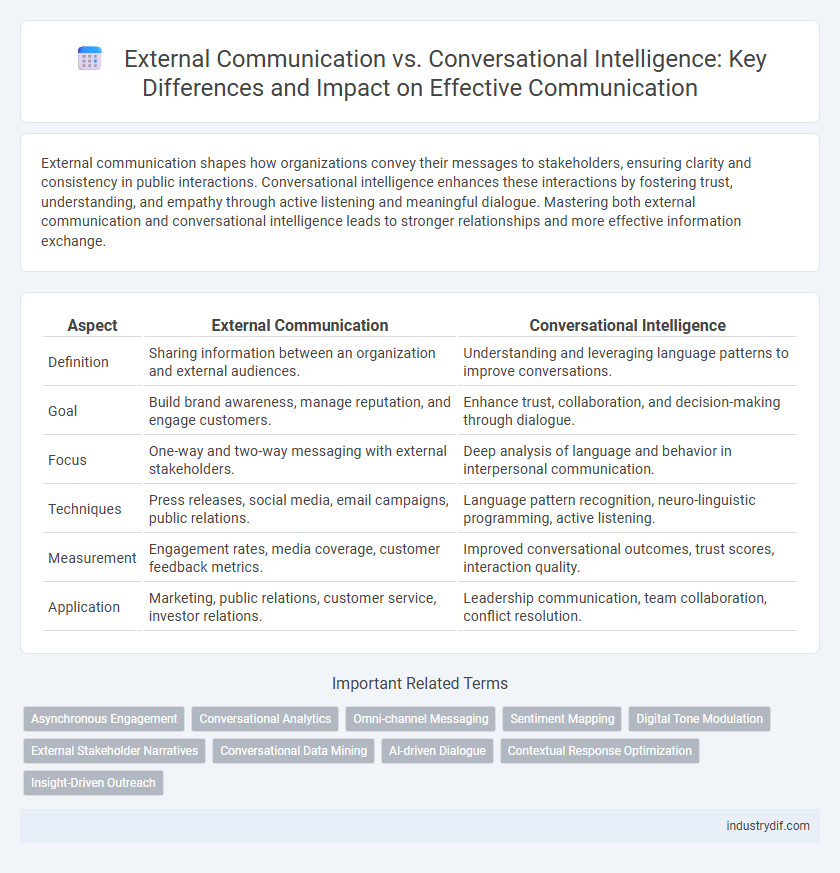 External Communication vs. Conversational Intelligence: Key Differences and Impact on Effective Communication