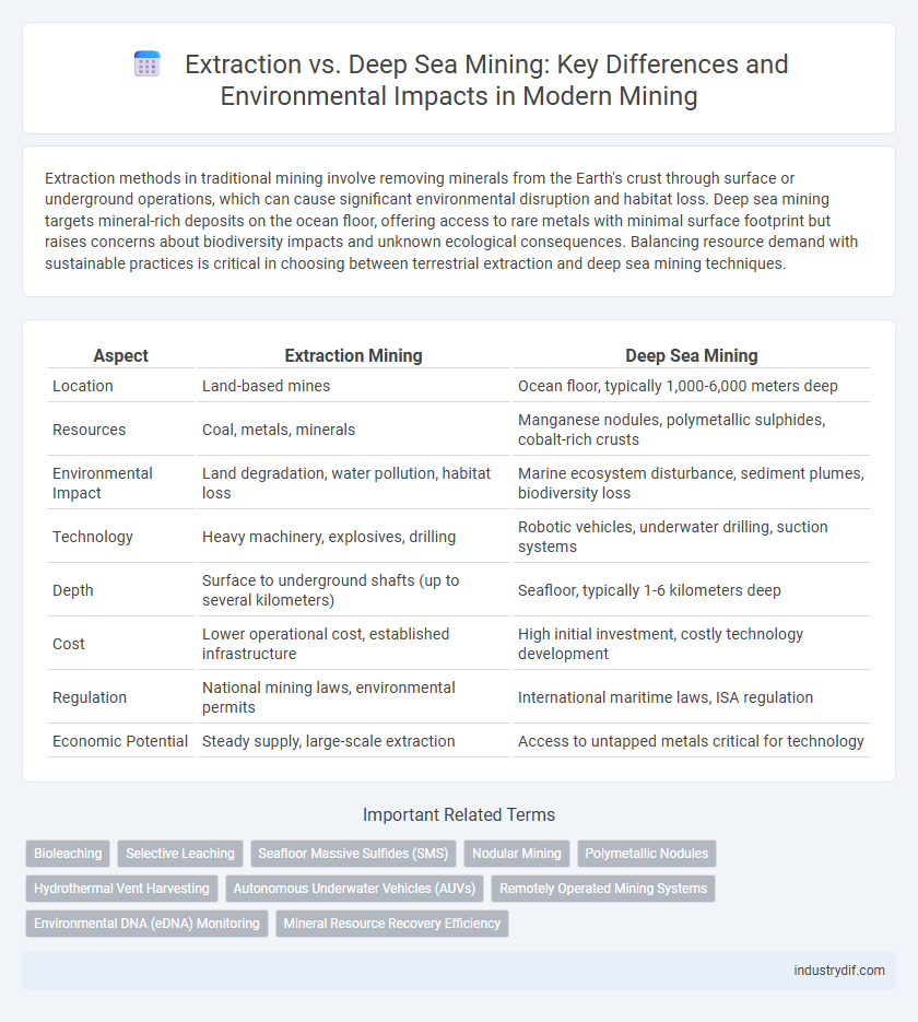 Extraction vs. Deep Sea Mining: Key Differences and Environmental Impacts in Modern Mining