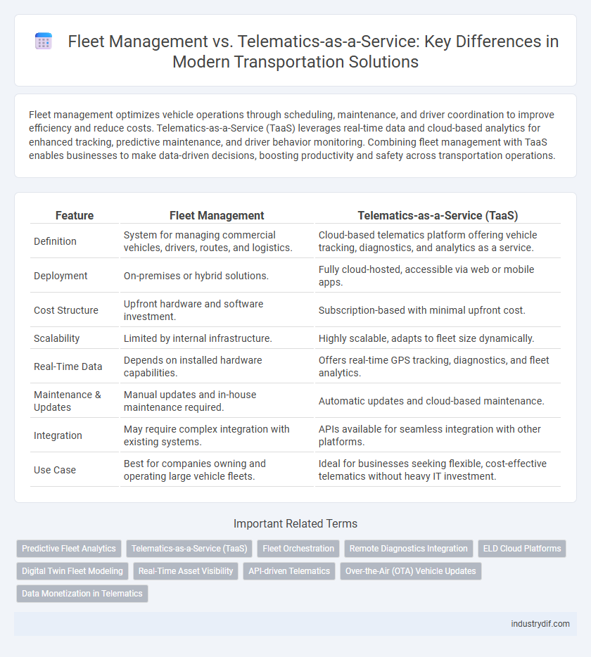 Fleet Management vs. Telematics-as-a-Service: Key Differences in Modern Transportation Solutions
