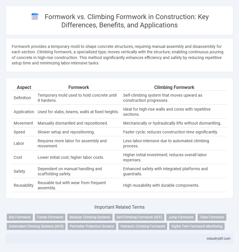 Formwork vs. Climbing Formwork in Construction: Key Differences, Benefits, and Applications
