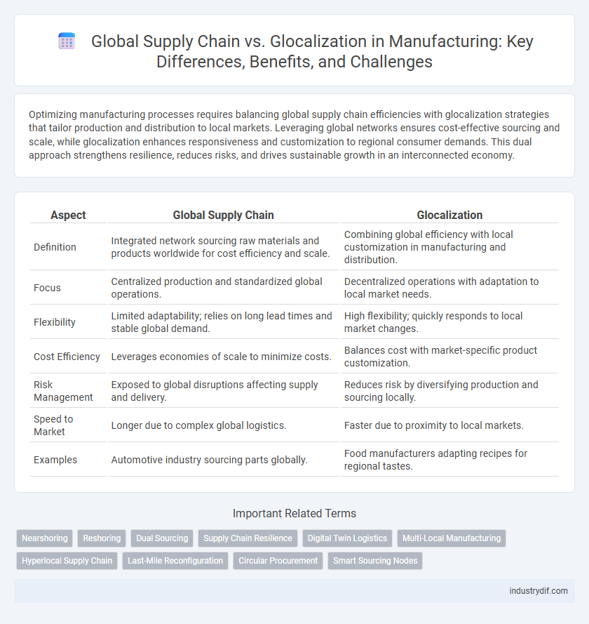 Global Supply Chain vs. Glocalization in Manufacturing: Key Differences, Benefits, and Challenges