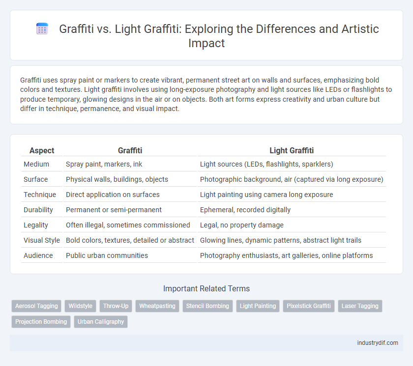 Graffiti vs. Light Graffiti: Exploring the Differences and Artistic Impact