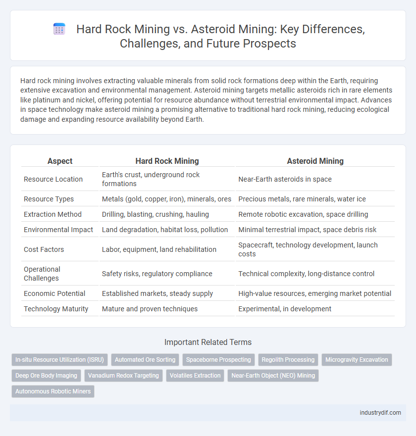 Hard Rock Mining vs. Asteroid Mining: Key Differences, Challenges, and Future Prospects