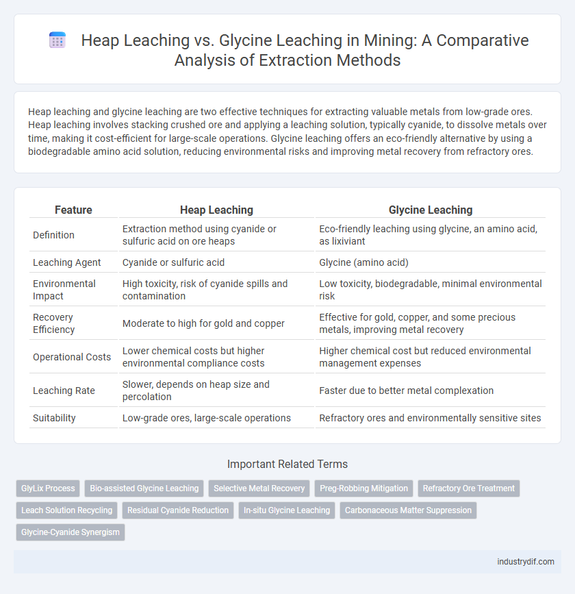 Heap Leaching vs. Glycine Leaching in Mining: A Comparative Analysis of Extraction Methods