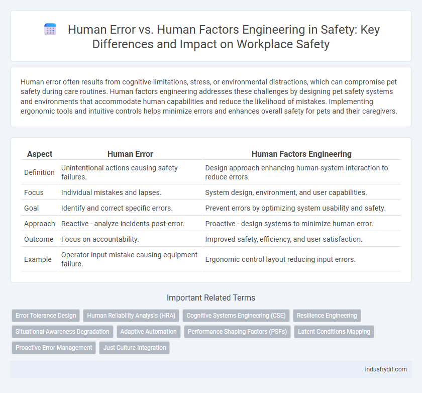 Human Error vs. Human Factors Engineering in Safety: Key Differences and Impact on Workplace Safety