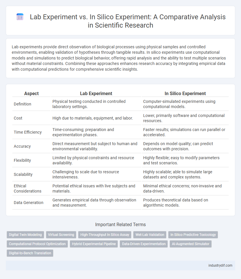 Lab Experiment vs. In Silico Experiment: A Comparative Analysis in Scientific Research