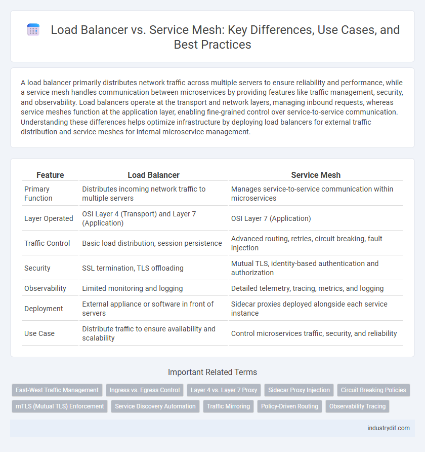 Load Balancer vs. Service Mesh: Key Differences, Use Cases, and Best Practices