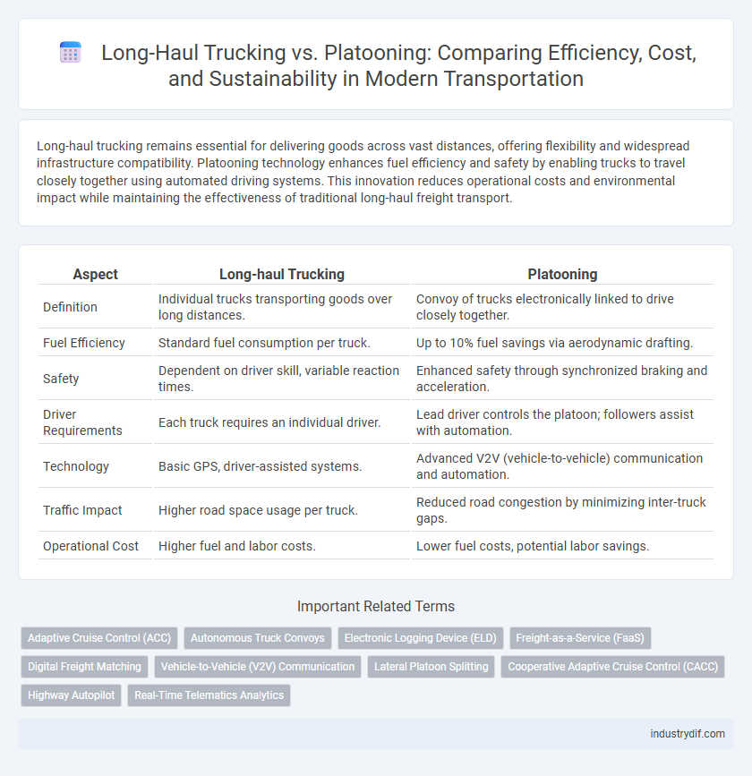 Long-Haul Trucking vs. Platooning: Comparing Efficiency, Cost, and Sustainability in Modern Transportation