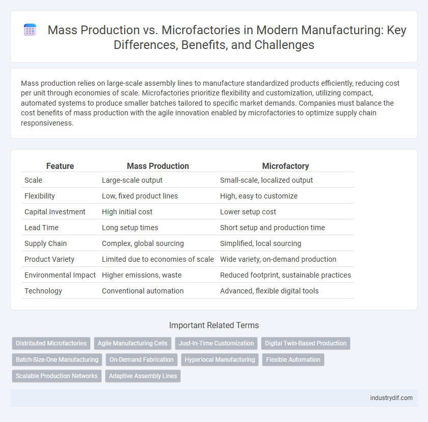Mass Production vs. Microfactories in Modern Manufacturing: Key Differences, Benefits, and Challenges