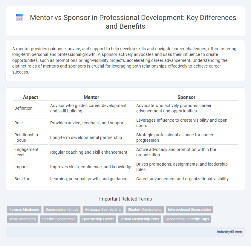 Mentor vs Sponsor in Professional Development: Key Differences and Benefits