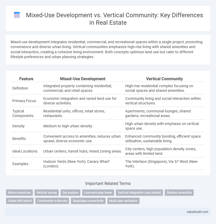 Mixed-Use Development vs. Vertical Community: Key Differences in Real Estate