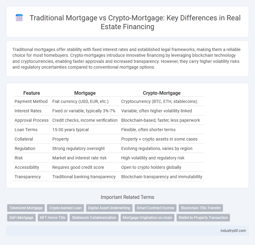 Traditional Mortgage vs Crypto-Mortgage: Key Differences in Real Estate Financing