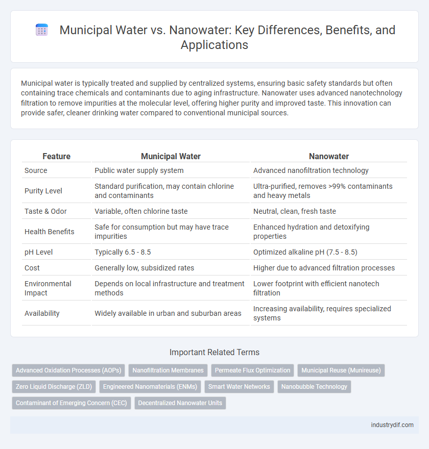 Municipal Water vs. Nanowater: Key Differences, Benefits, and Applications