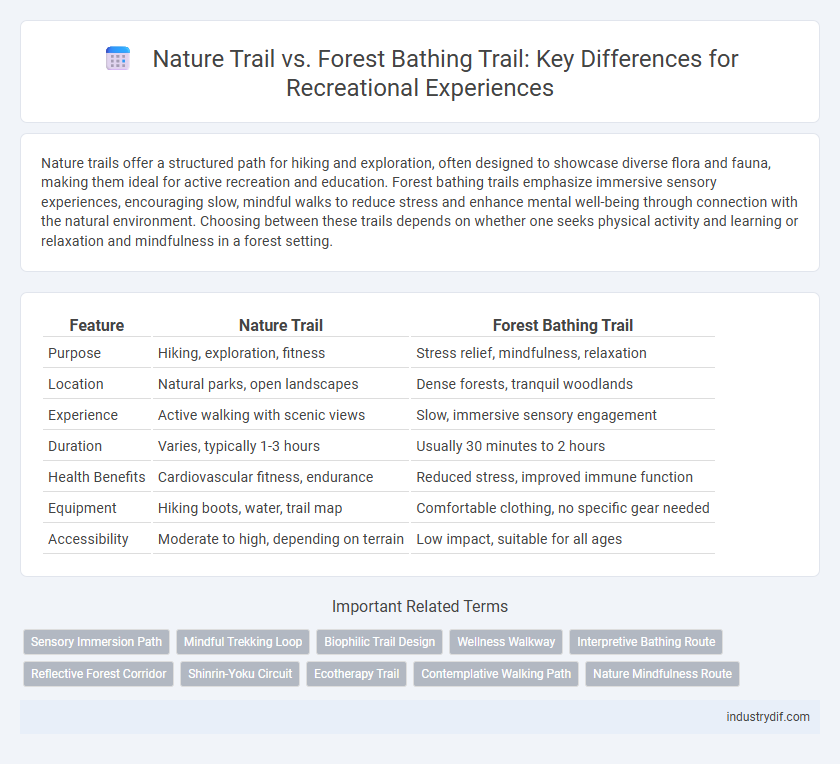 Nature Trail vs. Forest Bathing Trail: Key Differences for Recreational Experiences
