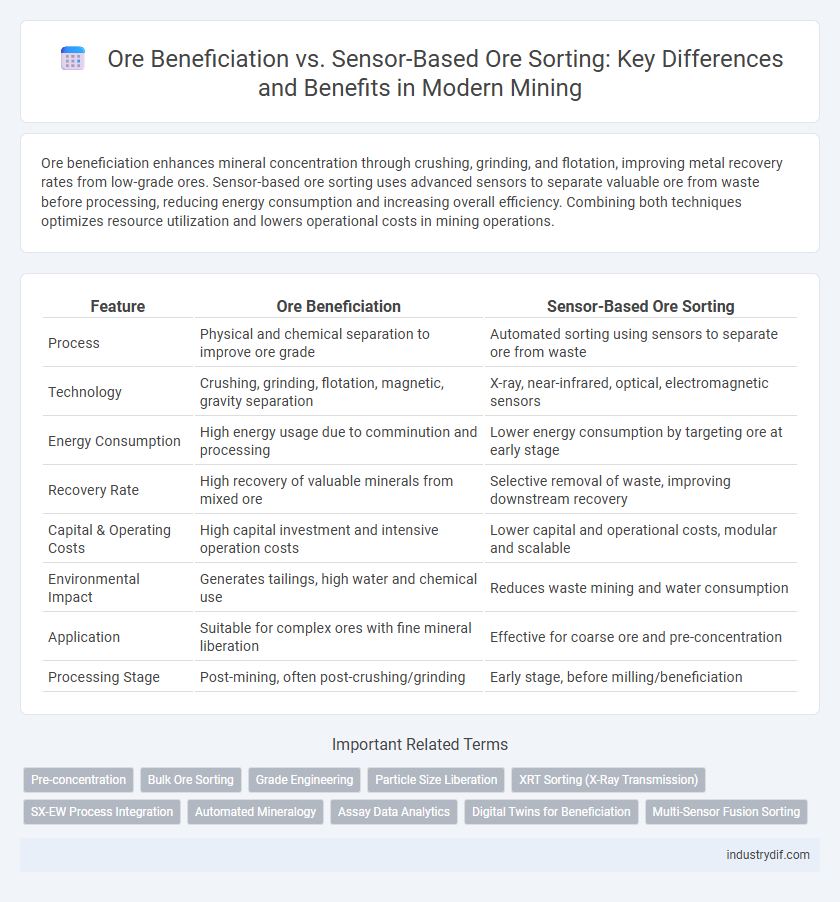 Ore Beneficiation vs. Sensor-Based Ore Sorting: Key Differences and Benefits in Modern Mining