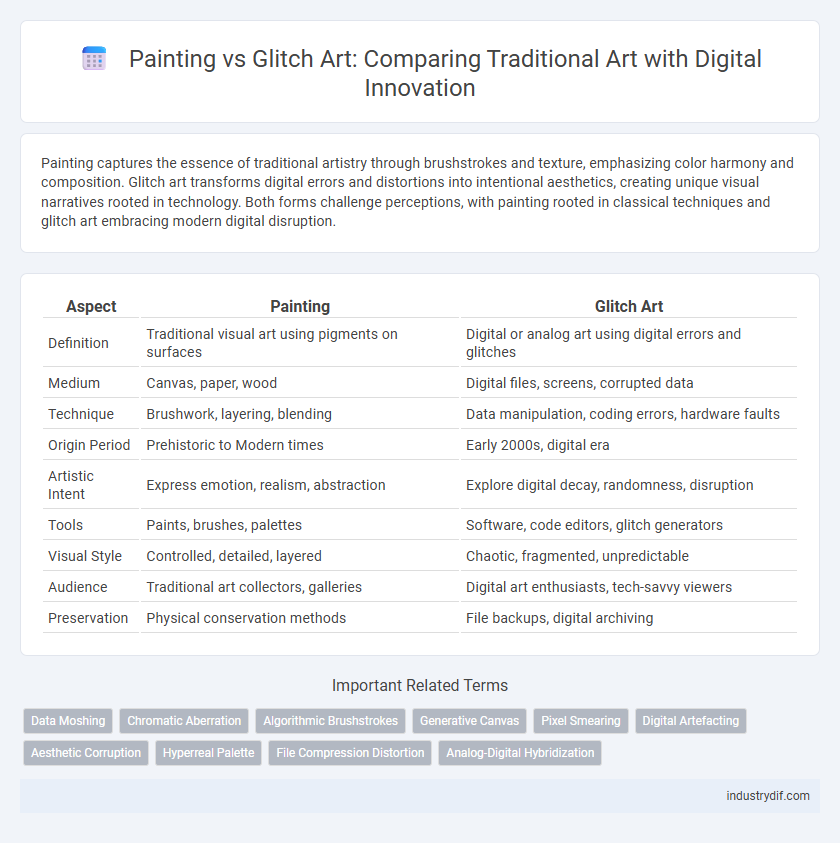 Painting vs Glitch Art: Comparing Traditional Art with Digital Innovation