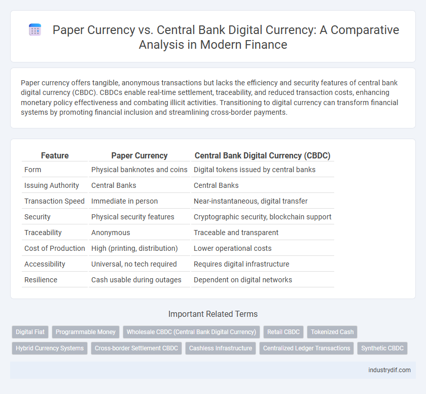 Paper Currency vs. Central Bank Digital Currency: A Comparative Analysis in Modern Finance