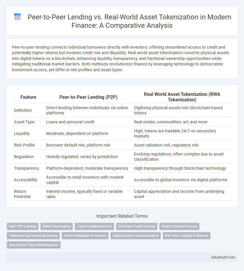 Peer-to-Peer Lending vs. Real-World Asset Tokenization in Modern Finance: A Comparative Analysis