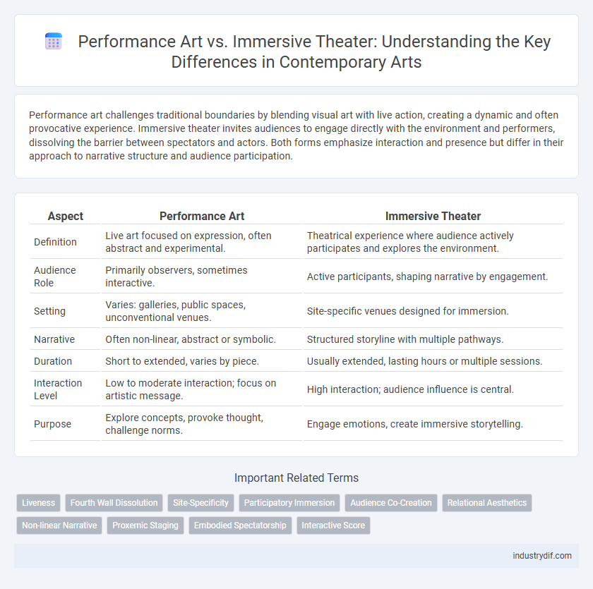 Performance Art vs. Immersive Theater: Understanding the Key Differences in Contemporary Arts