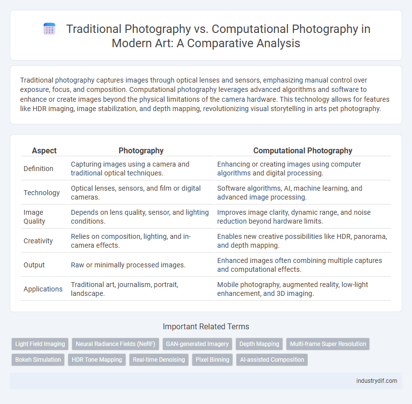 Traditional Photography vs. Computational Photography in Modern Art: A Comparative Analysis