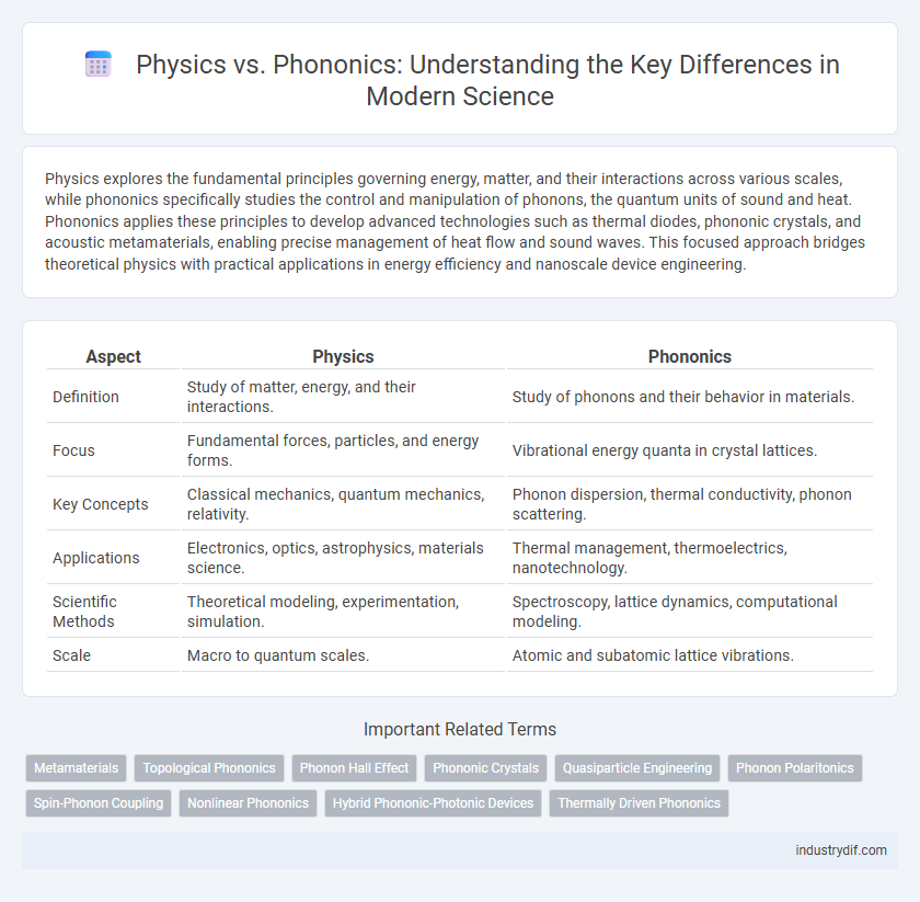 Physics vs. Phononics: Understanding the Key Differences in Modern Science
