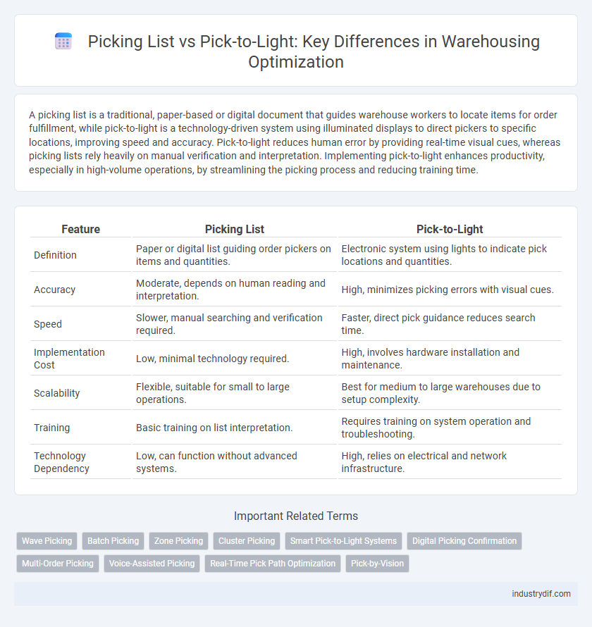 Picking List vs Pick-to-Light: Key Differences in Warehousing Optimization