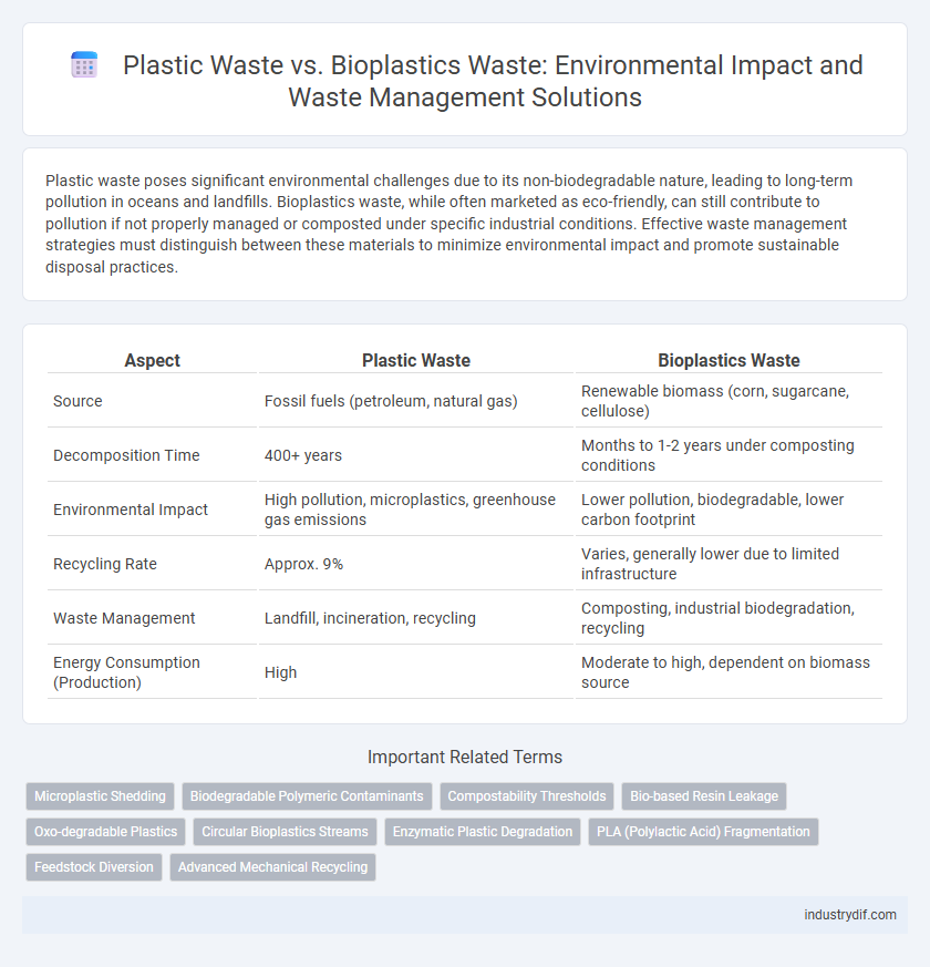 Plastic Waste vs. Bioplastics Waste: Environmental Impact and Waste Management Solutions